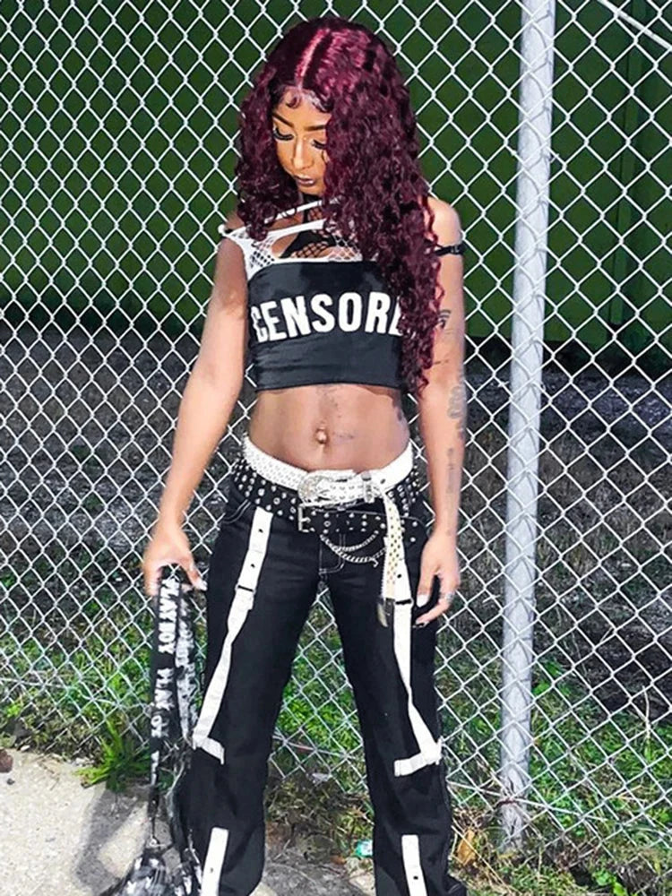 CENSORED Low Waist Mini Skirt — dettaglio della stampa