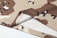 Camo Waffle Texture Long Sleeve Top — dettaglio della stampa