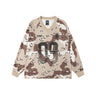 Y2K Camo Waffle Texture Long Sleeve Top