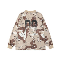 Camo Waffle Texture Long Sleeve Top — vista posteriore