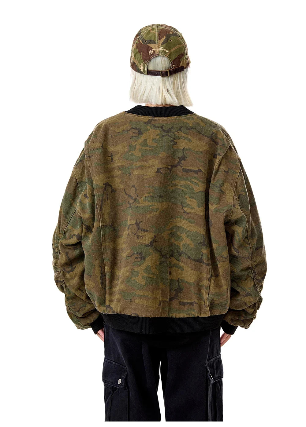 Camouflage Flight Bomber Jacket — dettaglio