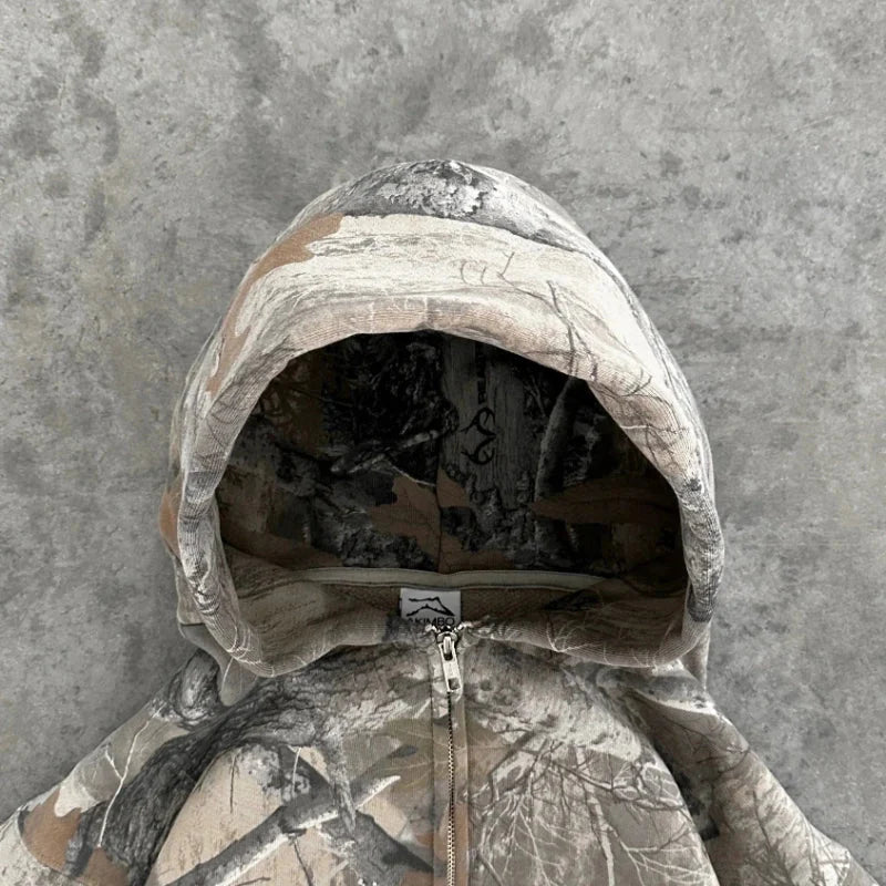 Camouflage Hoodie — dettaglio del tessuto