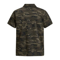 Camouflage Letter Graphic Polo Shirt — dettaglio