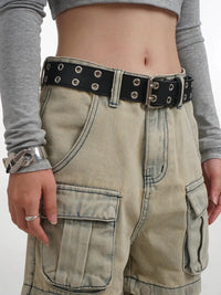 Cargo Baggy Khaki Jeans — dettaglio della stampa