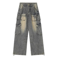 Cargo Jeans Low Waist Baggy Washed Jeans — dettaglio della stampa