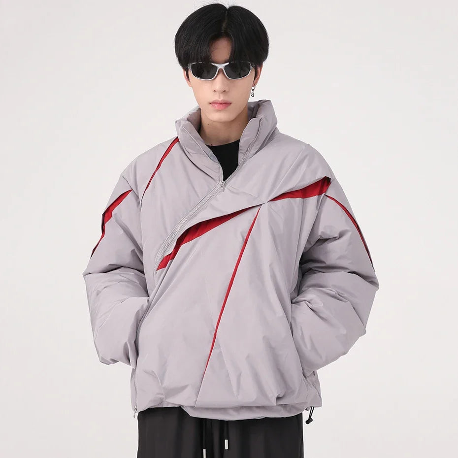 "Carved Apart" Padded Coat — vista laterale