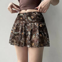 Cashew Low Waist Mesh Mini Skirt — vista posteriore