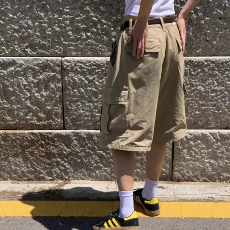 Casual High Waist Cargo Jorts — dettaglio