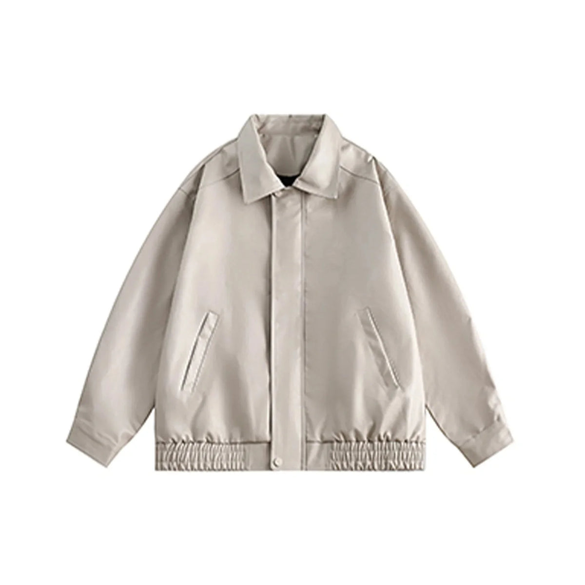 Casual Leather Jacket — vista posteriore