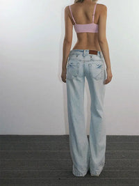 Casual Light Blue Low Waist Jeans — dettaglio