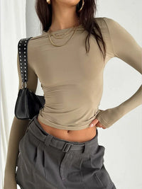 Casual Long Sleeve Top — dettaglio del tessuto
