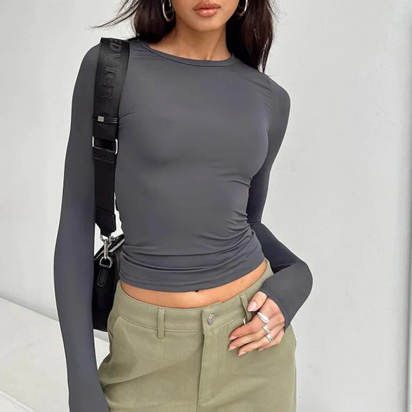 Casual Long Sleeve Top — vista frontale