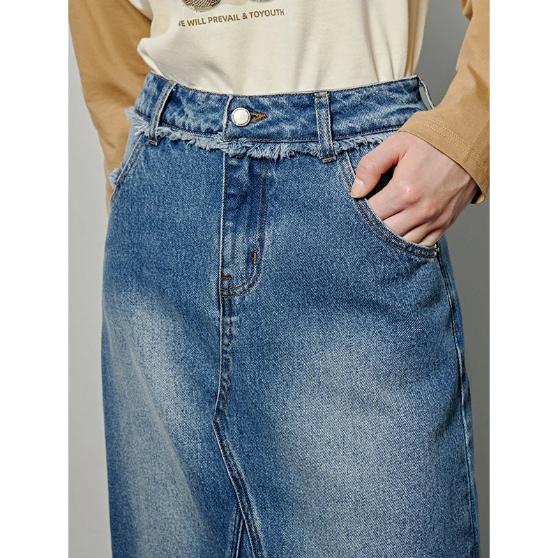 Casual Maxi Denim Skirt — dettaglio