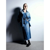 Casual Maxi Denim Skirt — vista posteriore
