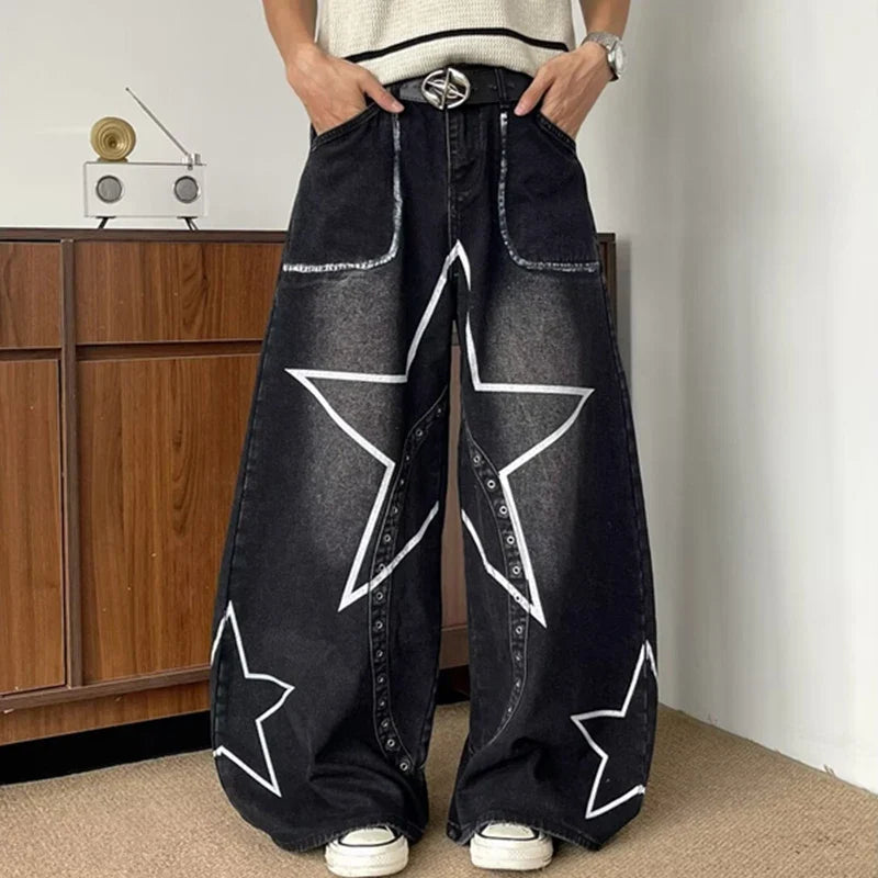 Central Nervous Star Graphic Baggy Barrel Jeans‌ — in alternativa