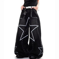 Central Nervous Star Graphic Baggy Barrel Jeans‌ — vista laterale