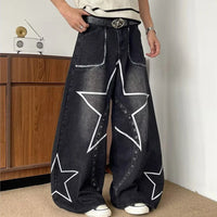 Central Nervous Star Graphic Baggy Barrel Jeans‌ — vista posteriore