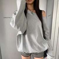 Chic Off Shoulder Long Sleeve Top — dettaglio