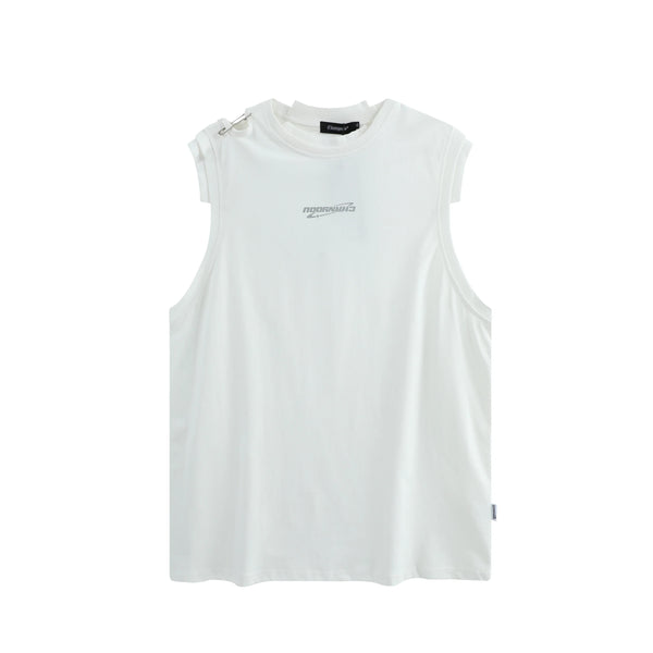 Y2K Clipped Tank Top
