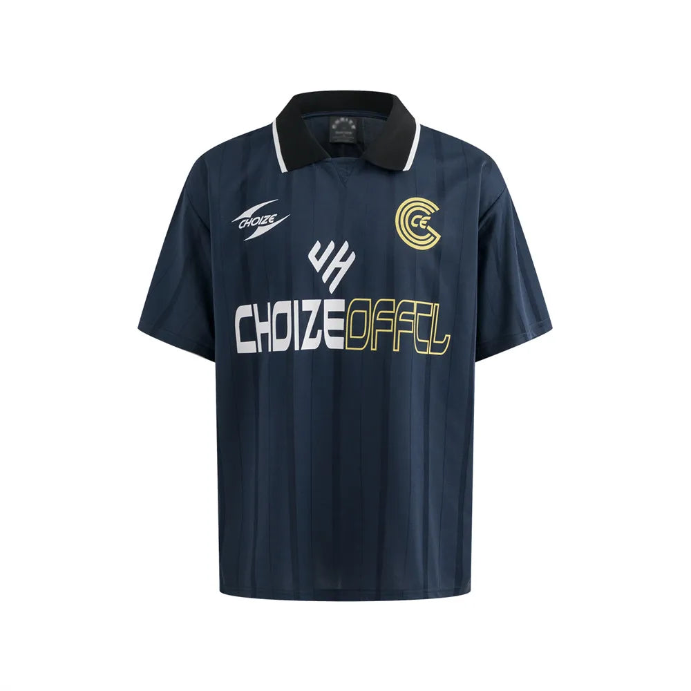 Collared Retro Soccer Jersey — vista frontale