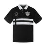 Y2K Contrast Panelled Embroidered Polo Shirt