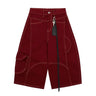 Y2K Contrast Stitch Wide Leg Long Denim Shorts Jorts
