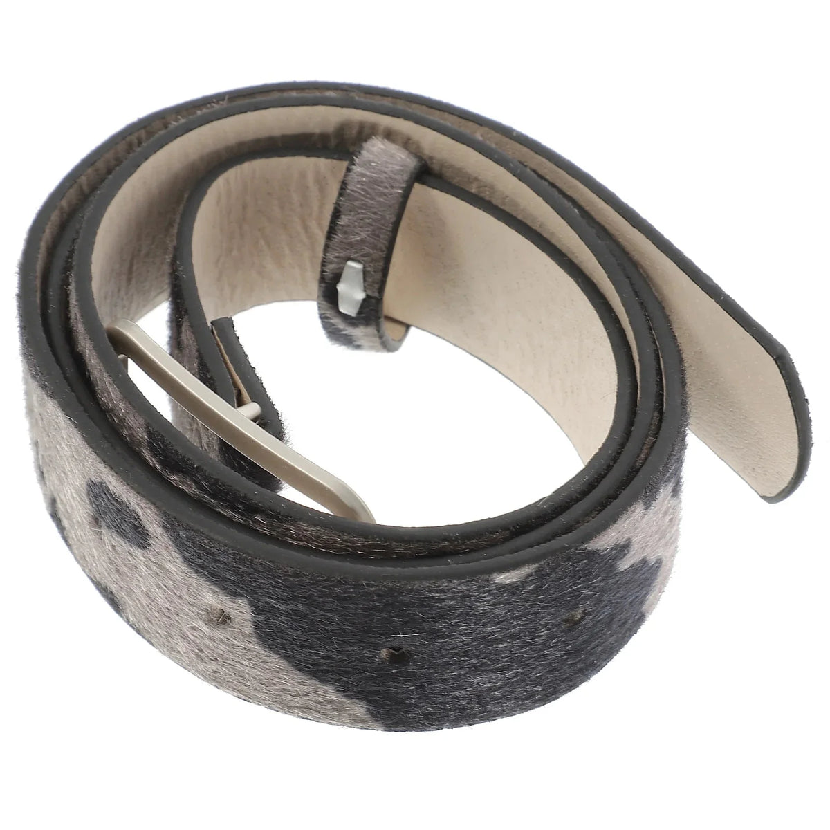 Cow Print Pu Belt — dettaglio della stampa