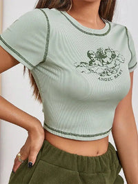 Cream Angel Baby Crop Top — dettaglio