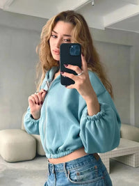 Cropped Full Zip Up Hoodie — in alternativa