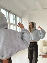 Cropped Full Zip Up Hoodie — dettaglio della stampa