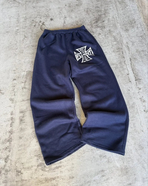 Cross Straight Leg Sweatpant Joggers Trousers — vista frontale
