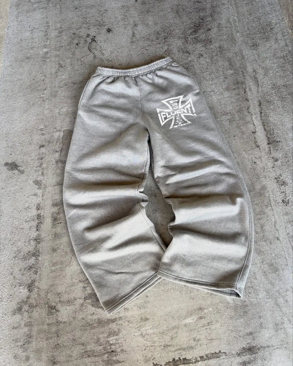 Y2K Cross Straight Leg Sweatpant Joggers Trousers