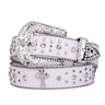 Y2K Cross Studded And Gems Rhinestone Big Buckle Belt