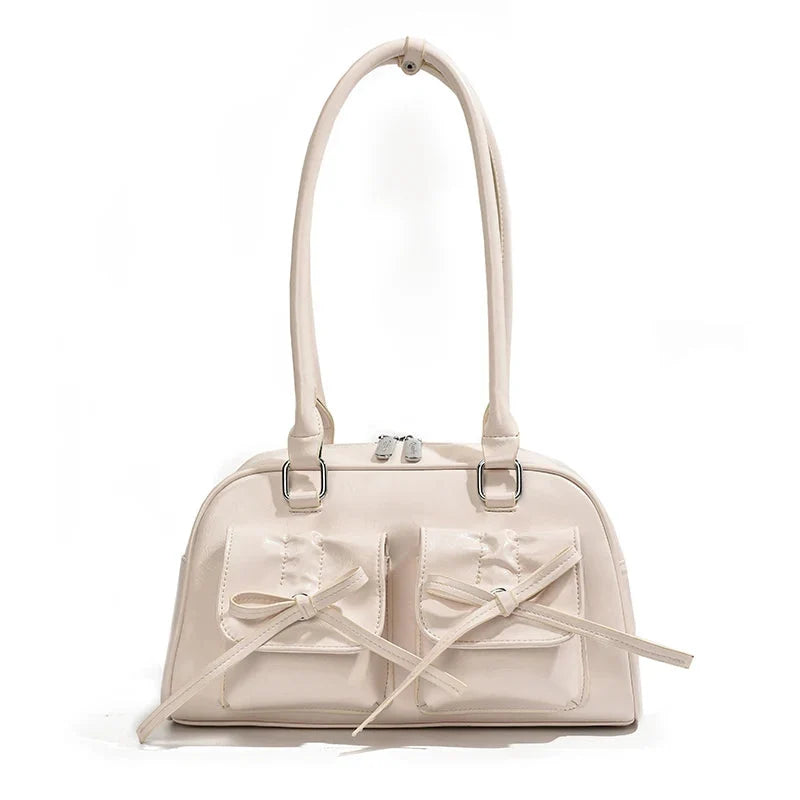 Cute Bow Tie Underarm Handbag — vista frontale