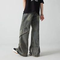 Cyber Baggy Vintage Boot Cut Jeans — dettaglio della stampa