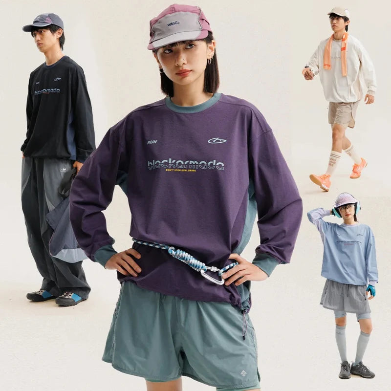 Cyber Track Techwear Fitness Long Sleeve Top — vista laterale
