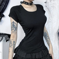 Dark Angel Graphic Mesh Baby Tee — dettaglio