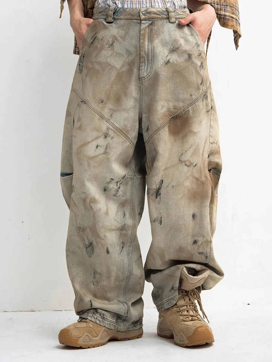 Dirty Wash Baggy Jeans — dettaglio della stampa