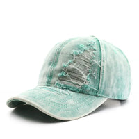 Distressed Baseball Cap — dettaglio della stampa