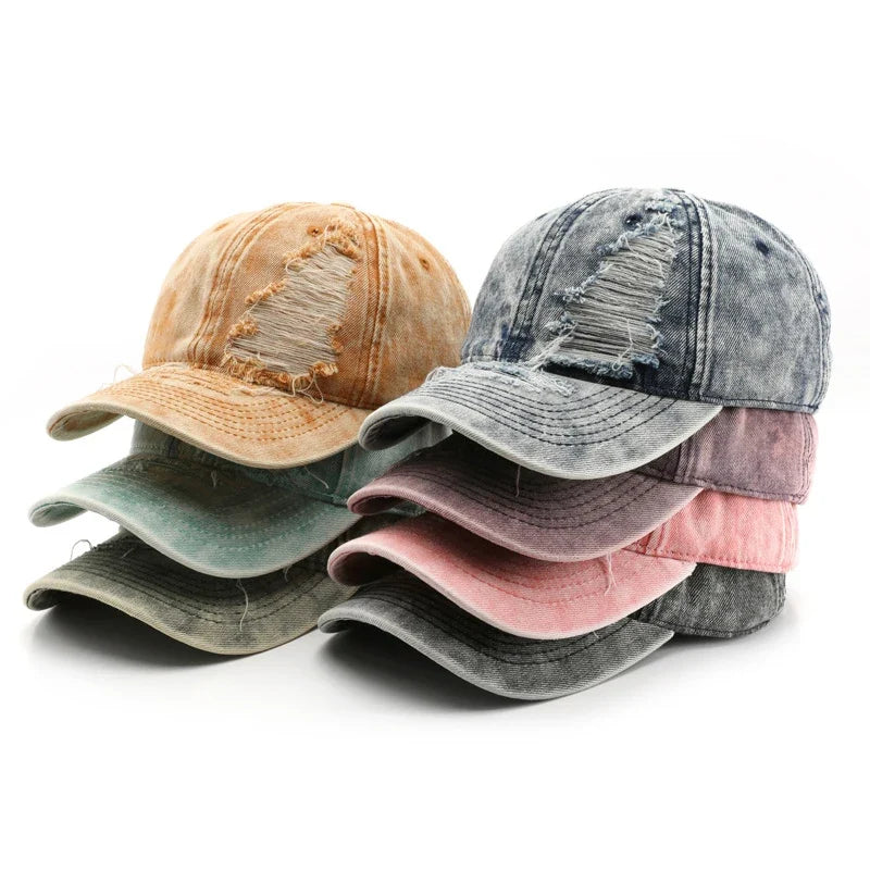 Distressed Baseball Cap — vista frontale