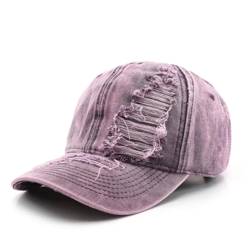 Distressed Baseball Cap — vista frontale