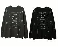 Distressed Priest Salvation Graphic Jumper — dettaglio del tessuto