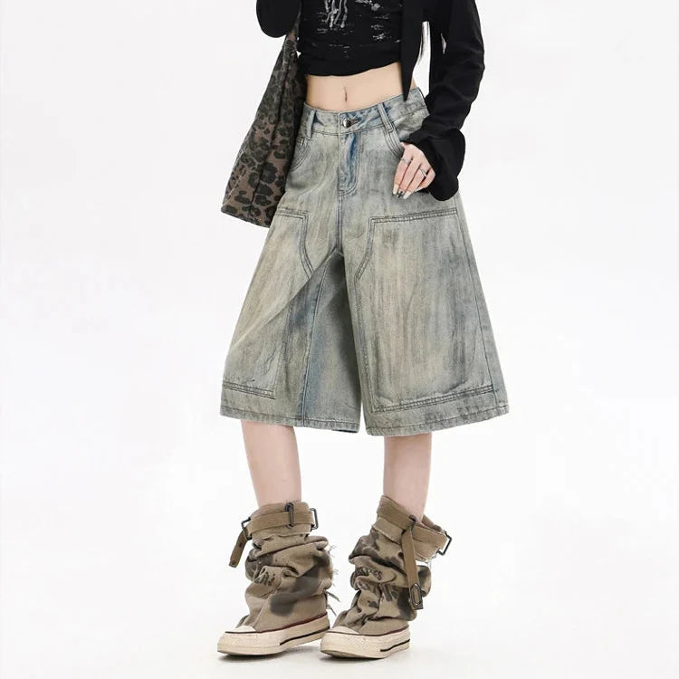 Distressed Street Womens Jorts — vista laterale