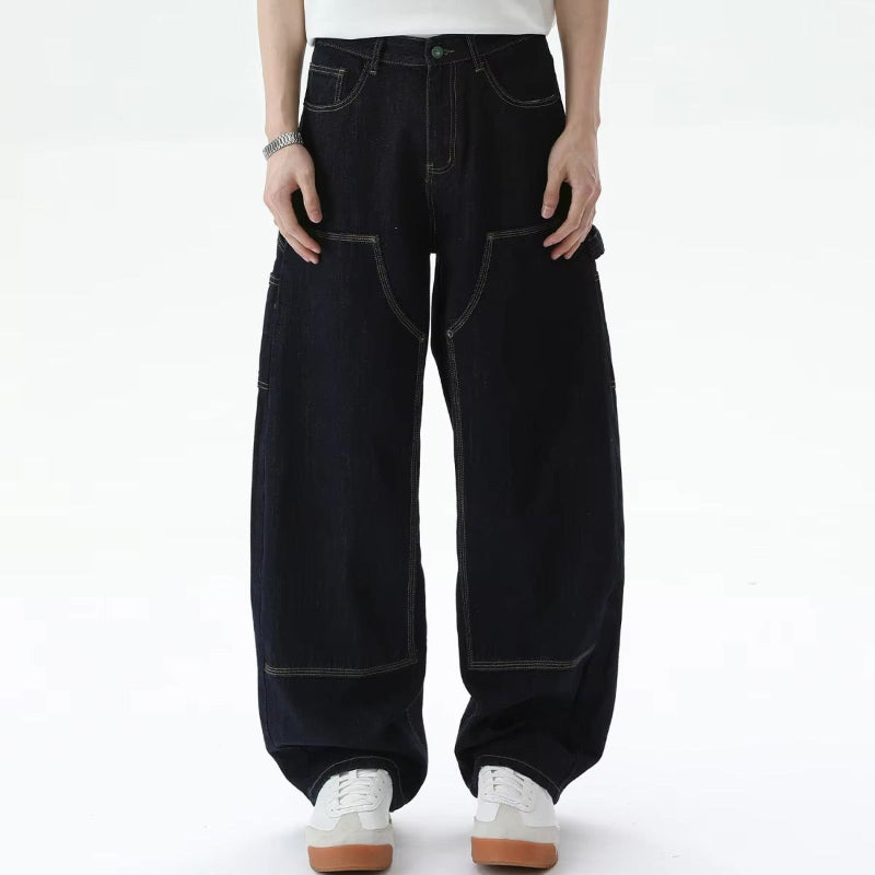 Double Knee Baggy Barrel Jeans — dettaglio