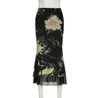 Double Layer Mesh A line Midi Skirt — in alternativa
