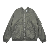 Double Zip Up Bomber Jacket — vista frontale