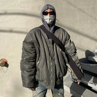Double Zip Up Bomber Jacket — vista posteriore