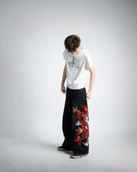 Dragon Graphic Baggy Embroidered Jeans — vista completa