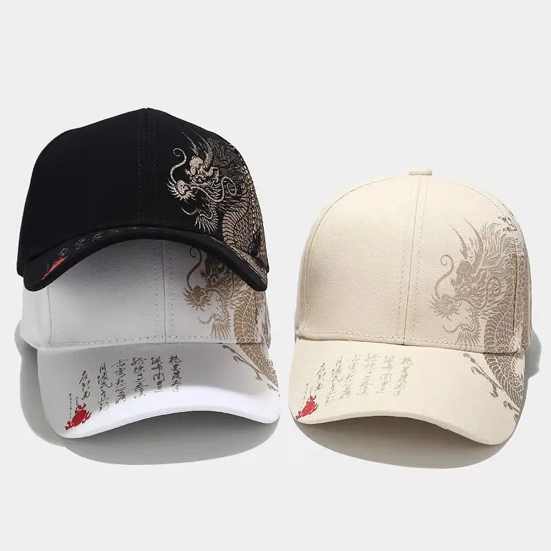 Dragon Print Baseball Cap — vista frontale