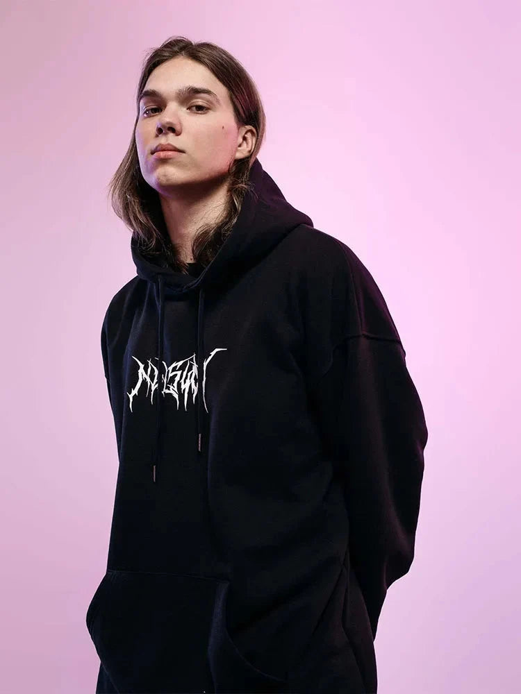Dragon Serpent Print Black Hoodie — in alternativa